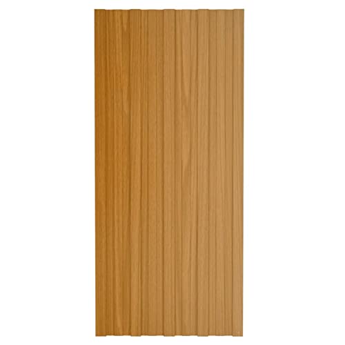 LAPOOH Dachpaneele 36 STK Trapezblech Dachplatten, Wellblechplatten Für Dach, Dachblech, Dachschindeln Für Gartenhaus, Verzinkter Stahl Holzoptik Hell 100x45 cm von LAPOOH