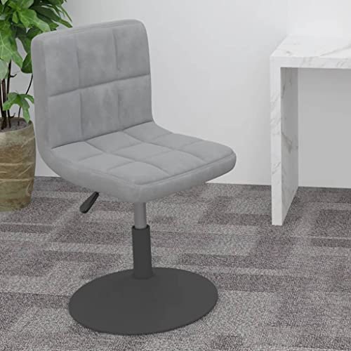 LAPOOH Drehbarer Barhocker Hellgrau Samt, Barstuhl, Bar Chair, Bar Stools, Tresenstuhl, Barstool, Thekenhocker, Küchenhocker, Tresenhocker - 334252 von LAPOOH