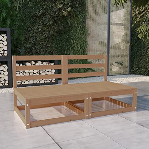 LAPOOH Gartensofa 2-Sitzer aus massivem Kiefernholz, Gartensofa für den Außenbereich, Gartensofas, Gartenmöbel, 3075232 von LAPOOH