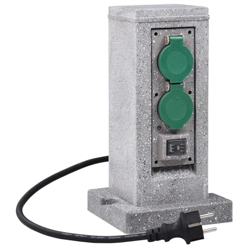 LAPOOH Gartensteckdose mit Dämmerungssensor Säule, Außensteckdose, Steckdose Aussen, Außensteckdose Steckdose, Steckdose Aussenbereich, Outdoor Steckdose, Kunststoff LAPOOH Gartensteckdose mit Dämmerungssensor Säule, Außensteckdose, Steckdose Aussen, Außensteckdose Steckdose, Steckdose Aussenbereich, Outdoor Steckdose, Kunststoff von LAPOOH