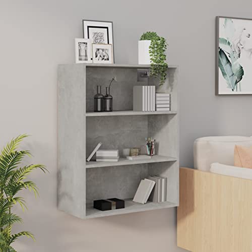 LAPOOH Hängeschrank, Kitchen Wall Cabinet, Küchenschrank, Wandschrank Küche, Küchenhängeschränke, Betongrau 69,5x32,5x90 cm von LAPOOH