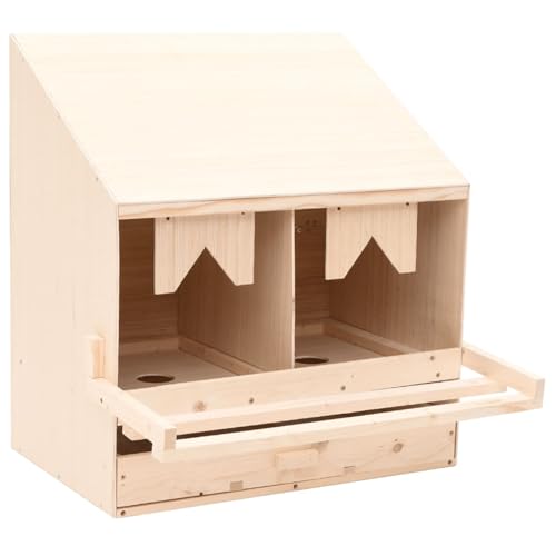 LAPOOH Legenest Hühnernest 2 Fächer, Legenester Für Hühner, Hühner Legenest, Legeboxen Für Hühner, Hühner Nisten, 63 x 40 x 65 cm Massivholz Kiefer LAPOOH Legenest Hühnernest 2 Fächer, Legenester Für Hühner, Hühner Legenest, Legeboxen Für Hühner, Hühner Nisten, 63 x 40 x 65 cm Massivholz Kiefer von LAPOOH