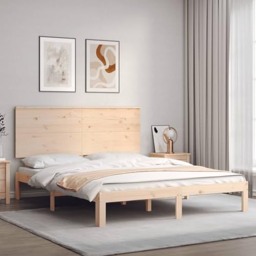 LAPOOH Massivholzbett mit Kopfteil 160x200 cm, Familienbett, Bed Frame, Bettstell, Bettrahmen, Jugendbett, Schlafzimmer Bett, Bettgestell - 3193671 LAPOOH Massivholzbett mit Kopfteil 160x200 cm, Familienbett, Bed Frame, Bettstell, Bettrahmen, Jugendbett, Schlafzimmer Bett, Bettgestell - 3193671 von LAPOOH