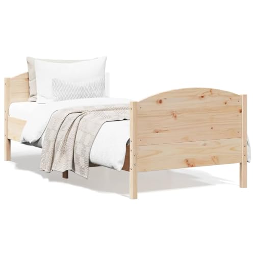 LAPOOH Massivholzbett mit Kopfteil 75x190 cm Kiefer, Bettgestell, Jugendbett, Schlafzimmer Bett, Bed Fram - 842574 von LAPOOH
