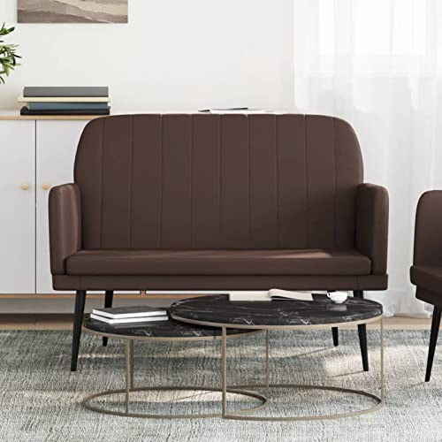 LAPOOH Sitzbank, Flur Möbel, Sitzbank Esszimmer, Bettbank, Flur Deko, Sitzhocker, Truhenbank, Truhenbank, Schlafzimmer Möbel, Braun 107x80x81 cm Kunstleder von LAPOOH