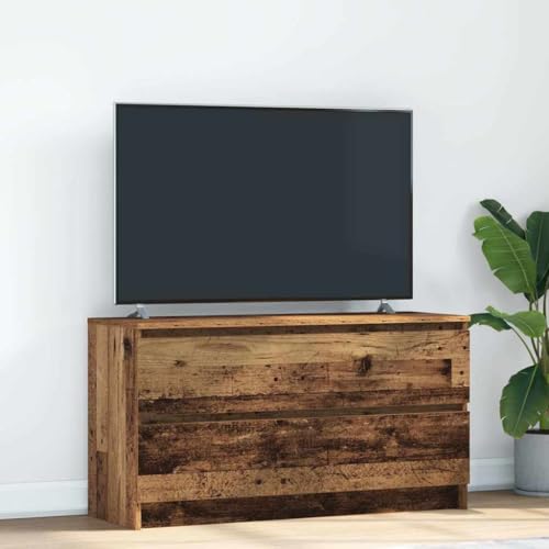 LAPOOH TV-Schrank Altholz-Optik 100x35x54 cm Holzwerkstoff, TV Lowboard, Fernsehschrank, Fernsehtisch, Fernseher Schrank, TV Sideboard, TV Board, TV Cabinet, TV Bank, TV Kommode - 861812 von LAPOOH