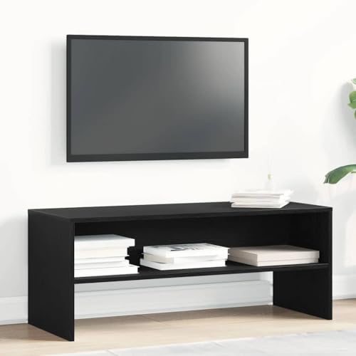 LAPOOH TV-Schrank Schwarz Eichen-Optik 100x40x40 cm Holzwerkstoff, TV Lowboard, Fernsehschrank, Fernsehtisch, Fernseher Schrank, TV Sideboard, TV Board, TV Cabinet, TV Bank, TV Kommode - 862392 von LAPOOH