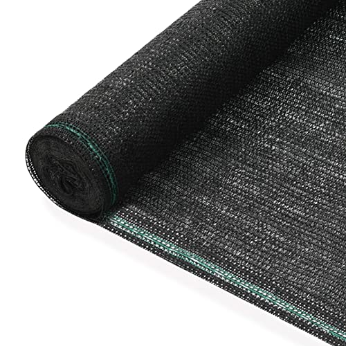 LAPOOH Tennisblende HDPE 1,4x25 m Schwarz Sichtschutz Zaun, Gartenzaun, Windschutz, Balkongeländer Sichtschutz, Balkon Sichtschutz, Windschutzgewebe, Schatiernetz von LAPOOH
