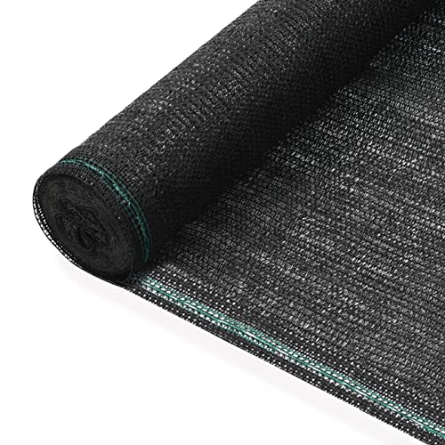 LAPOOH Tennisblende HDPE 1,6x25 m Schwarz Sichtschutz Zaun, Gartenzaun, Windschutz, Balkongeländer Sichtschutz, Balkon Sichtschutz, Windschutzgewebe, Schatiernetz von LAPOOH