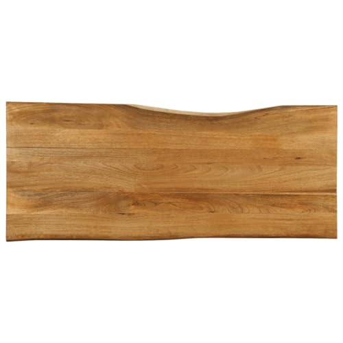 LAPOOH Tischplatte mit Baumkante 140x60x2,5 cm Massivholz Mango, Arbeitsplatte, Holzplatte, Schreibtischplatte, Waschtischplatte, Küchenarbeitsplatte - 370769 von LAPOOH
