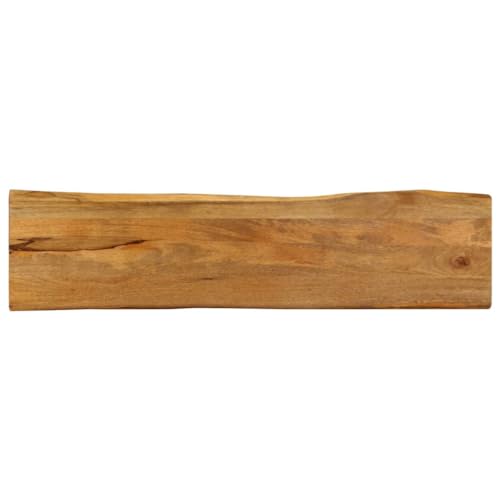 LAPOOH Tischplatte mit Baumkante 160x40x2,5 cm Massivholz Mango, Arbeitsplatte, Holzplatte, Schreibtischplatte, Waschtischplatte, Küchenarbeitsplatte - 370760 von LAPOOH