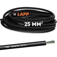 10m Lapp 1600306 NSGAFÖU 1 x 25 mm² Schwarz I Flexibeles Kabel mit Gummi-Isolierung 10m Lapp 1600306 NSGAFÖU 1 x 25 mm² Schwarz I Flexibeles Kabel mit Gummi-Isolierung von LAPP