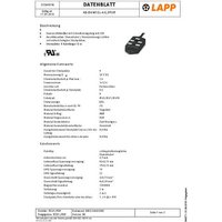 LAPP 22260018 Sensor/Aktorbox passiv M12-Verteiler mit Kunststoffgewinde 1St. von LAPP