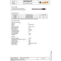 LAPP 22260400 Sensor-/Aktor-Datensteckverbinder, konfektioniert 1St. LAPP 22260400 Sensor-/Aktor-Datensteckverbinder, konfektioniert 1St. von LAPP