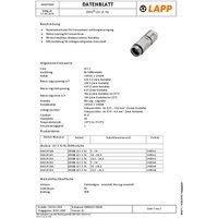 LAPP EPIC POWER LS1.5 F6 3+PE+4 20,5-26,5 (1) 44429305 Inhalt: 1St. von LAPP