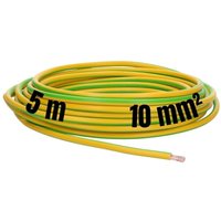 Lapp - 5 Meter 4520005 H07V-K 10 mm² grün-gelb i Erdungskabel i Verdrahtungsleitung i Aderleitung flexibel i PVC-Einzelader i Litze 10mm2 i von LAPP