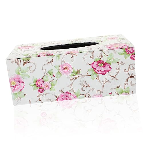 Blumenmuster PU Taschentuchbox Eleganter Serviettenhalter für Zuhause und Auto Robuste Papierbox mit Großem Fassungsvermögen Jede Einrichtung Blumenmuster PU Taschentuchbox Eleganter Serviettenhalter für Zuhause und Auto Robuste Papierbox mit Großem Fassungsvermögen Jede Einrichtung von LAPYAPPE