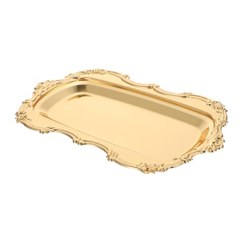 Dekoratives Serviertablett Filigranem Rand für Snacks und Desserte für Zuhause Restaurant oder Bar Dekoratives Serviertablett Filigranem Rand für Snacks und Desserte für Zuhause Restaurant oder Bar von LAPYAPPE