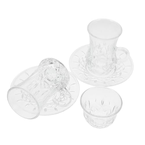 LAPYAPPE 1 Satz Türkische Kaffeetassen Set mit Untertassen Teeservice für Heiße Getränke für Tee und Kaffeegenuss Stilvolles Europäisches Design von LAPYAPPE