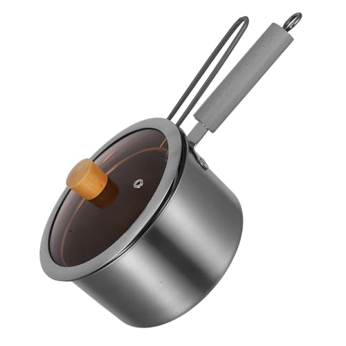 LAPYAPPE 1 Set Fritteuse Aus Edelstahl Frittierkorb Für Pommes Kleiner Topf Mit Deckel Frittiertopf Frittier Servierkorb Bratpfanne Pommespfanne Fritteuse Frittierkorb von LAPYAPPE