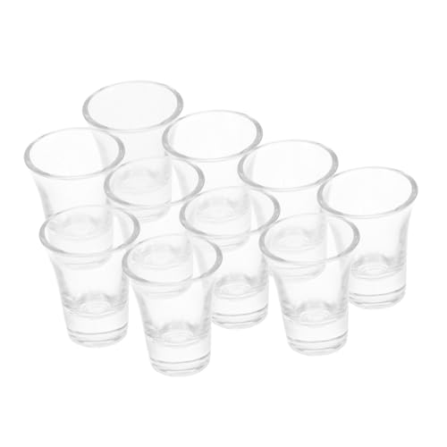 LAPYAPPE 10er-Set Kelchgläser 20 Ml Mini-weinbecher Schnapsgläser Aus Glas Vintage-Dekoration Geeignet Für Die Kommunion Elegant von LAPYAPPE