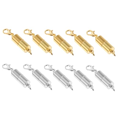 LAPYAPPE 10 Stück Teiliges Magnetische Schmuckverlängerungen aus Glänzendem Leichte Langlebige Kettenverbinder für Halsketten Armbänder DIY Schmuckherstellung in Gold und Silber LAPYAPPE 10 Stück Teiliges Magnetische Schmuckverlängerungen aus Glänzendem Leichte Langlebige Kettenverbinder für Halsketten Armbänder DIY Schmuckherstellung in Gold und Silber von LAPYAPPE