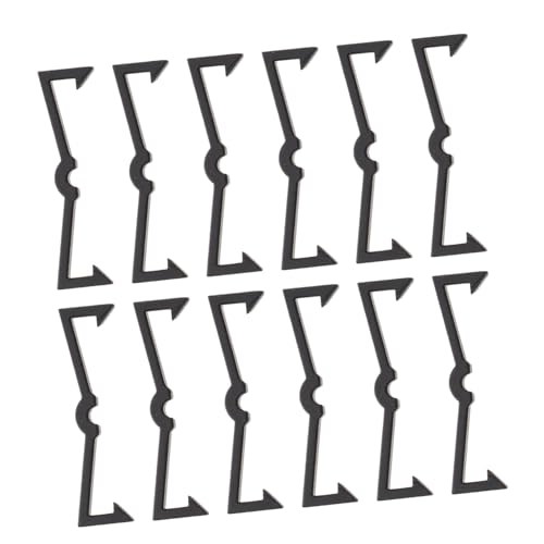 LAPYAPPE 100 Stück Haken Befestigungsschnallen Kunststoff Schwarz Pegboard Organizer Fixierer Zubehör für Lochwand Hakenhalterung Verhindert Rutschen und Herunterfallen von Haken von LAPYAPPE
