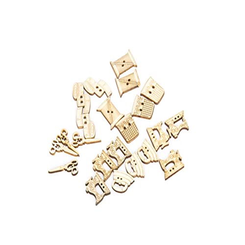 LAPYAPPE 100 Stück Holzknöpfe mit Löchern Runde Nähknöpfe aus Robustem Holz für DIY Handwerk Kleidung Schuhe Taschen Stricken und Bastelprojekte von LAPYAPPE