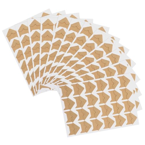 LAPYAPPE 12 Blatt Selbstklebende Fotoecken Retro Kraftpapier Robuste Scrapbook Corner Stickers für Fotoalben und Memory Books Einfaches Anbringen ohne Kleber zum Schutz Dekoration von von LAPYAPPE