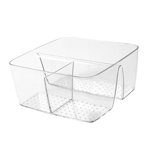 LAPYAPPE 1Stück Langlebige und Transparente Aufbewahrungsbox Desktop Organizer für Bad Küche Wohnzimmer Schlafzimmer Büro aus Hochwertigem zur Sortierten von LAPYAPPE