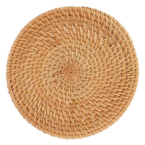LAPYAPPE 1stück Rattan Tischset Hitzebeständig rutschfest Elegante Platzmatte Für Esstisch Restaurant Für Dekoration Fotografie Abwaschbar Pflegeleicht von LAPYAPPE