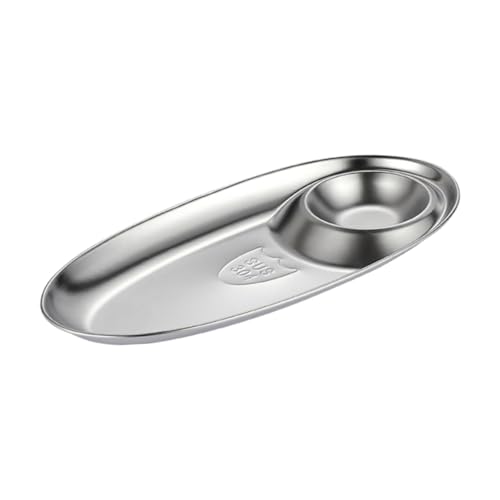 LAPYAPPE 1Stück Snackschale Ovalform Servierplatte für Saucen und Dips Multifunktional und Leicht für Zuhause und Gastronomie Silber LAPYAPPE 1Stück Snackschale Ovalform Servierplatte für Saucen und Dips Multifunktional und Leicht für Zuhause und Gastronomie Silber von LAPYAPPE