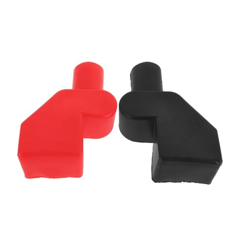 LAPYAPPE 2 Stück Batteriepolabdeckungen aus PVC Flexible Schutzkappen für Positive und Negative Batterieklemmen Isolierende Batterieklemmenabdeckungen für Auto Boot und Langlebig von LAPYAPPE