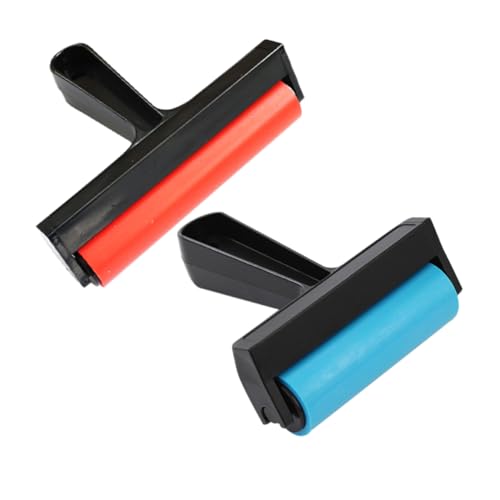 LAPYAPPE 2 Stück DIY Malerei Roller Werkzeug Andrückroller für Quilten Vinyl Leichter Metallgriff für Sicheres Anbringen von Kunstperlen von LAPYAPPE