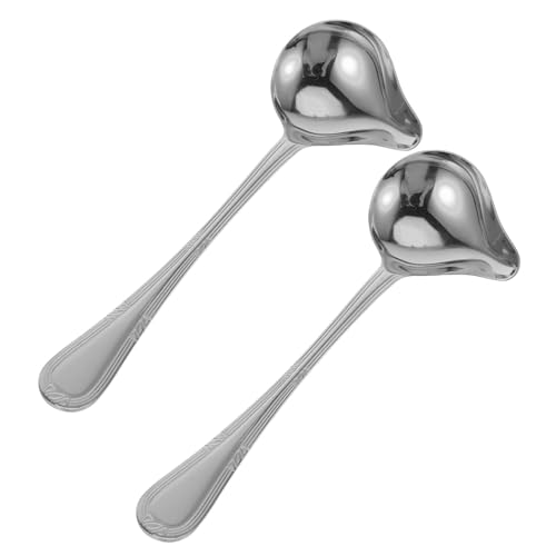 LAPYAPPE 2 Stück Edelstahl Soßenlöffel mit Ausgießer Kleine Saucenlöffel für Dressings und Suppensoßen Ergonomisch Langlebig Leicht zu Reinigen für Küche und Restaurantgebrauch LAPYAPPE 2 Stück Edelstahl Soßenlöffel mit Ausgießer Kleine Saucenlöffel für Dressings und Suppensoßen Ergonomisch Langlebig Leicht zu Reinigen für Küche und Restaurantgebrauch von LAPYAPPE