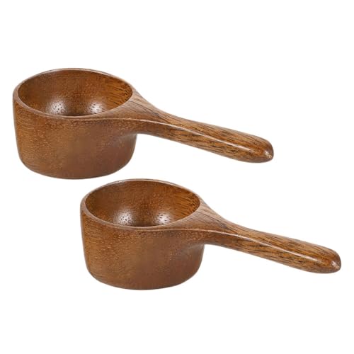 LAPYAPPE 2 Stück Holz Messlöffel für Kaffee Tee und Proteinpulver Japanisches Design Präzise Messung Einfach zu Reinigen Langlebig und für Küche von LAPYAPPE