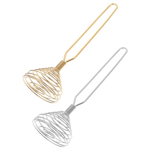 LAPYAPPE 2 Stück Manueller Schneebesen Ergonomischer Rührbesen für Eier und Sahne Handlich und Leicht für Backen zu Bedienen Reinigen von LAPYAPPE
