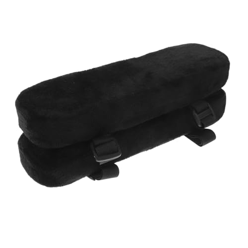 LAPYAPPE 2 Stück Memory Foam Armlehnenkissen für Bürostühle Komfortable Armstützenbezüge für Büro Gaming und Rollstühle Atmungsaktiv und Weich Schwarz von LAPYAPPE