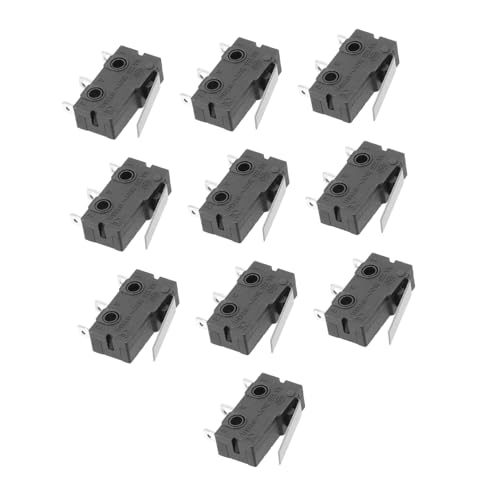 LAPYAPPE 20 Stück Teiliges Mikroschalter Kurzzeitiger Druckschalter mit Langem Hebel Schwarzer Drei Fuß Mikroschalter für Haushaltsgeräte und Elektronik LAPYAPPE 20 Stück Teiliges Mikroschalter Kurzzeitiger Druckschalter mit Langem Hebel Schwarzer Drei Fuß Mikroschalter für Haushaltsgeräte und Elektronik von LAPYAPPE