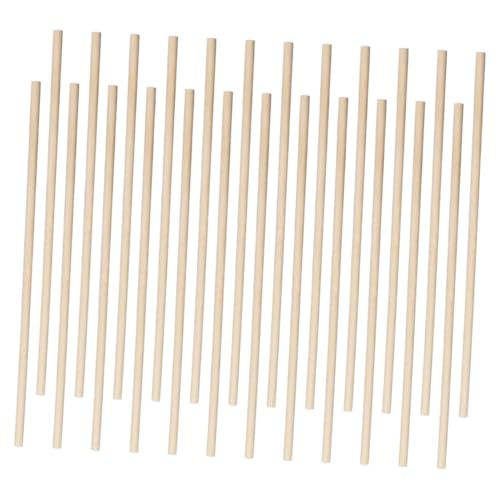LAPYAPPE 200 Stück Teiliges Naturbelassene Holzstäbe Rund Glatt DIY Bastelmaterial für Einfallsreiches Handwerk und Schulprojekte Geeignet von LAPYAPPE