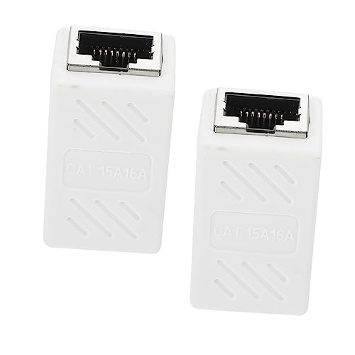 LAPYAPPE 2Stücke Koppler Ethernet Weiblich zu Weiblich Kompatibel mit Cate für Einfache Installation Stabile Signalübertragung von LAPYAPPE