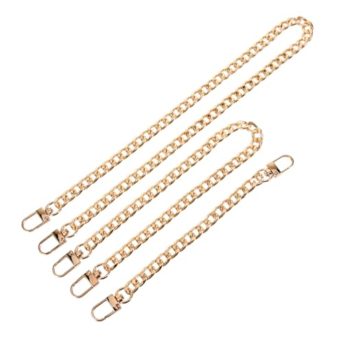 LAPYAPPE 3 Stück Teiliges Flacher Breiter Handtaschenketten mit Türverschluss Leichte Langlebige Ersatzriemen in Hellgold für Handtaschen Geldbörsen und Umhängetaschen von LAPYAPPE