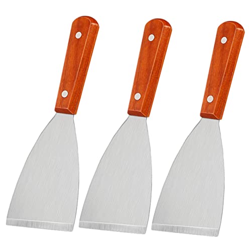 LAPYAPPE 3Stücke Teiliges Grillschaber Holzgriff Hitzebeständiger Steakspatel für Grillresultate für Restaurant und Bbq LAPYAPPE 3Stücke Teiliges Grillschaber Holzgriff Hitzebeständiger Steakspatel für Grillresultate für Restaurant und Bbq von LAPYAPPE
