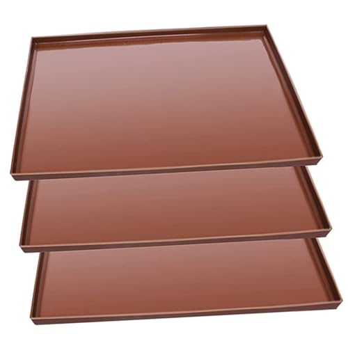 LAPYAPPE 3Stücke Teiliges Silikon Dehydrator Trocknermatten für Gemüse Hitzebeständige Silikonmatte mit Rand für Dörrgeräte und Backofen von LAPYAPPE