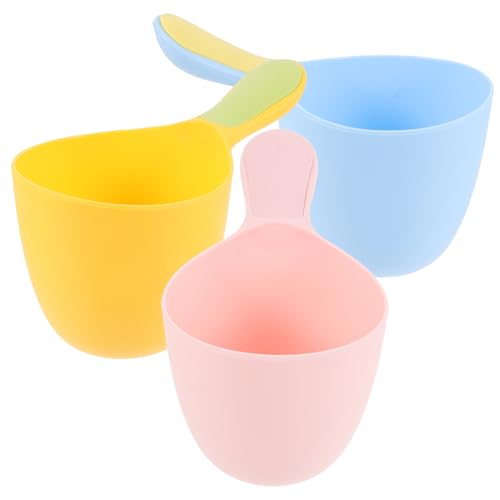 LAPYAPPE 3Stücke Teiliges Wasserschöpflöffel für Junge Mädchen Wasserkelle aus Hochwertigem zum Baden für Babyshampoo und Vielseitige Anwendungen Stapelbar und Platzsparend von LAPYAPPE