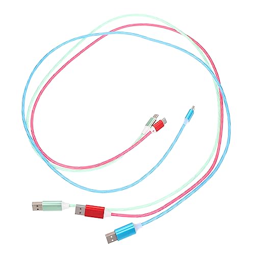 LAPYAPPE 3stücke Type- Ladegeräte Mit Fließendem Licht USB c Ladekabel Wassermelonengrün Rot Und Blau Hochwertige Handy-ladekabel Für Schnelles Laden Und Datenübertragung LAPYAPPE 3stücke Type- Ladegeräte Mit Fließendem Licht USB c Ladekabel Wassermelonengrün Rot Und Blau Hochwertige Handy-ladekabel Für Schnelles Laden Und Datenübertragung von LAPYAPPE