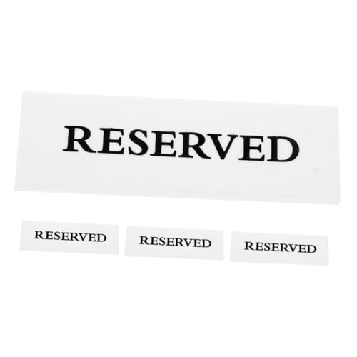 LAPYAPPE 4 Stück Reservierte Tischschilder aus Acryl Reservierungsschilder für Hochzeit Restaurant Feier Vielseitige Dekoration und Praktische Sitzplatzmarkierung von LAPYAPPE