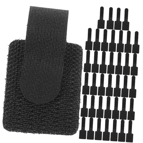 LAPYAPPE 40 Stück Selbstklebende Kabelorganizer aus Strapazierfähigem Klettband Wiederverwendbare Kabelbinder mit Kleber Sanfter Schutz für USB Stromkabel Platzsparend und Einfach zu von LAPYAPPE