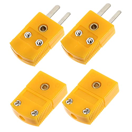 LAPYAPPE 4Stücke K Thermoelement Stecker Miniatur Buchsen für Thermoelementverbindungen Geeignet für K Drähte und Verlängerungskabel Hohe Isolierung Einfache Anwendung von LAPYAPPE