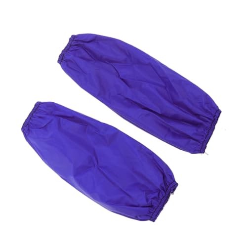 LAPYAPPE 5 Paare Wasserdichte und Ölbeständige PVC Ärmelschoner mit Elastischem Langlebige Schutzarmmanschetten für Küche und Reinigung Blauer Überärmel für Damen und Herren von LAPYAPPE